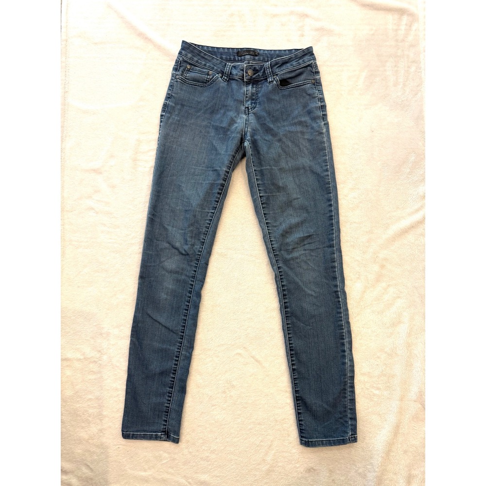 Prana Women Skinny Jeans Size 2/26 Organic Cotton Blend Medium Wash Denim